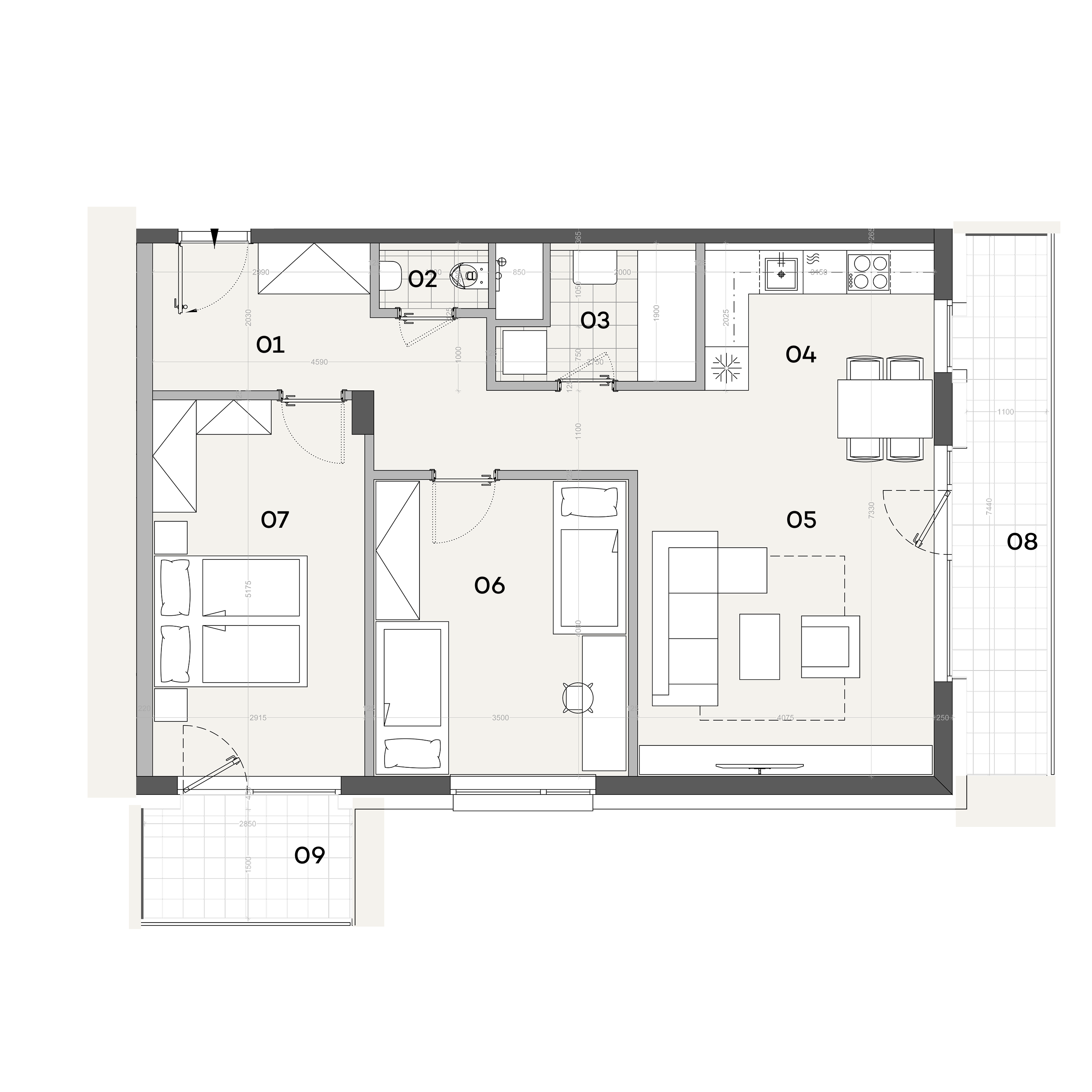 Residence B2.304 plan
